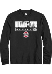 Eliana Bujwalo-Nowak  Ohio State Buckeyes Black Rally NIL Stacked Box Long Sleeve T Shirt