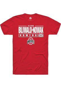 Eliana Bujwalo-Nowak  Ohio State Buckeyes Red Rally NIL Stacked Box Short Sleeve T Shirt