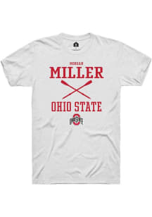 Morgan Miller  Ohio State Buckeyes White Rally NIL Sport Icon Short Sleeve T Shirt