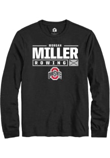 Morgan Miller  Ohio State Buckeyes Black Rally NIL Stacked Box Long Sleeve T Shirt