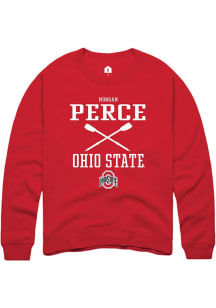 Morgan Perce  Rally Ohio State Buckeyes Mens Red NIL Sport Icon Long Sleeve Crew Sweatshirt