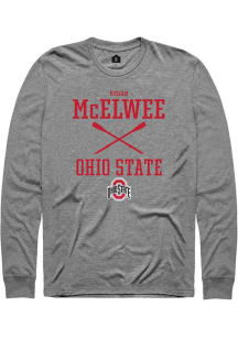 Regan McElwee  Ohio State Buckeyes Graphite Rally NIL Sport Icon Long Sleeve T Shirt