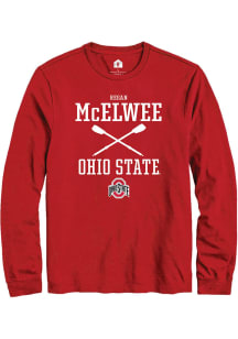 Regan McElwee  Ohio State Buckeyes Red Rally NIL Sport Icon Long Sleeve T Shirt