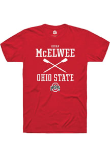 Regan McElwee  Ohio State Buckeyes Red Rally NIL Sport Icon Short Sleeve T Shirt