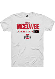 Regan McElwee  Ohio State Buckeyes White Rally NIL Stacked Box Short Sleeve T Shirt