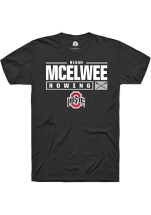 Regan McElwee  Ohio State Buckeyes Black Rally NIL Stacked Box Short Sleeve T Shirt