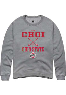 Faith Choi  Rally Ohio State Buckeyes Mens Graphite NIL Sport Icon Long Sleeve Crew Sweatshirt