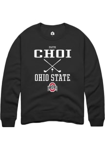Faith Choi  Rally Ohio State Buckeyes Mens Black NIL Sport Icon Long Sleeve Crew Sweatshirt