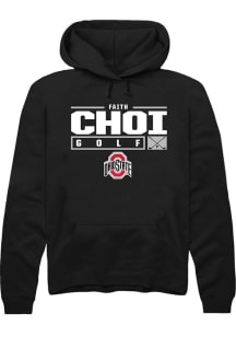 Faith Choi  Rally Ohio State Buckeyes Mens Black NIL Stacked Box Long Sleeve Hoodie