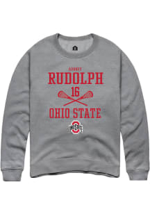 Audrey Rudolph  Rally Ohio State Buckeyes Mens Graphite NIL Sport Icon Long Sleeve Crew Sweatshirt