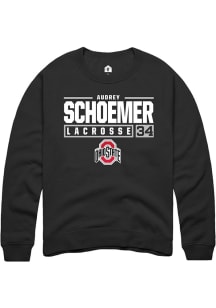 Audrey Schoemer  Rally Ohio State Buckeyes Mens Black NIL Stacked Box Long Sleeve Crew Sweatshirt
