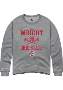 Ella Wright  Rally Ohio State Buckeyes Mens Graphite NIL Sport Icon Long Sleeve Crew Sweatshirt