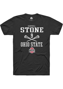 Kampbell Stone  Ohio State Buckeyes Black Rally NIL Sport Icon Short Sleeve T Shirt