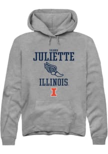 Shawn Juliette  Rally Illinois Fighting Illini Mens Graphite NIL Sport Icon Track Long Sleeve Hood..