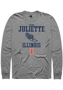 Shawn Juliette  Illinois Fighting Illini Graphite Rally NIL Sport Icon Track Long Sleeve T Shirt