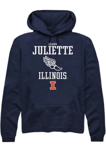 Shawn Juliette  Rally Illinois Fighting Illini Mens Navy Blue NIL Sport Icon Track Long Sleeve Hoo..