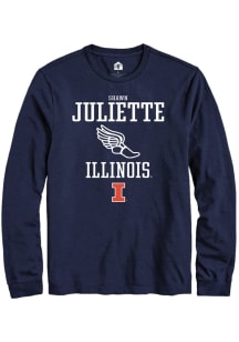 Shawn Juliette  Illinois Fighting Illini Navy Blue Rally NIL Sport Icon Track Long Sleeve T Shirt