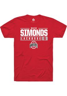 Maeve Simonds  Ohio State Buckeyes Red Rally NIL Stacked Box Short Sleeve T Shirt