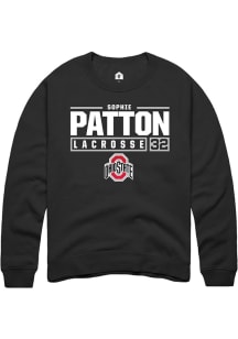 Sophie Patton  Rally Ohio State Buckeyes Mens Black NIL Stacked Box Long Sleeve Crew Sweatshirt