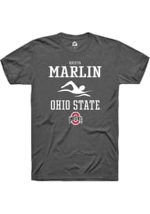 Krista Marlin  Ohio State Buckeyes Dark Grey Rally NIL Sport Icon Short Sleeve T Shirt
