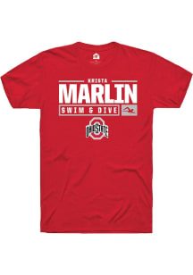 Krista Marlin  Ohio State Buckeyes Red Rally NIL Stacked Box Short Sleeve T Shirt