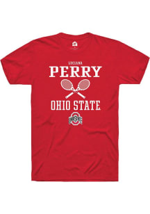Luciana Perry  Ohio State Buckeyes Red Rally NIL Sport Icon Short Sleeve T Shirt