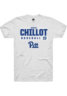 Gavin Chillot  Pitt Panthers White Rally NIL Stacked Box Short Sleeve T Shirt
