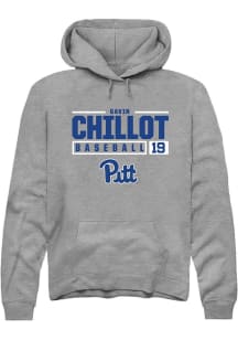 Gavin Chillot  Rally Pitt Panthers Mens Graphite NIL Stacked Box Long Sleeve Hoodie