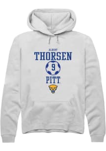 Albert Thorsen  Rally Pitt Panthers Mens White NIL Sport Icon Long Sleeve Hoodie