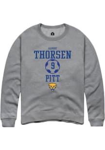 Albert Thorsen  Rally Pitt Panthers Mens Graphite NIL Sport Icon Long Sleeve Crew Sweatshirt