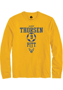 Albert Thorsen  Pitt Panthers Gold Rally NIL Sport Icon Long Sleeve T Shirt