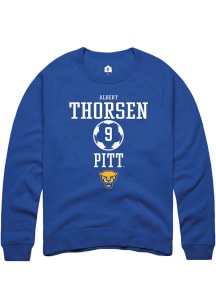 Albert Thorsen  Rally Pitt Panthers Mens Blue NIL Sport Icon Long Sleeve Crew Sweatshirt
