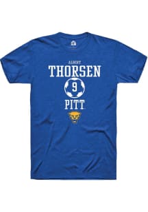 Albert Thorsen  Pitt Panthers Blue Rally NIL Sport Icon Short Sleeve T Shirt