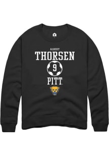 Albert Thorsen  Rally Pitt Panthers Mens Black NIL Sport Icon Long Sleeve Crew Sweatshirt