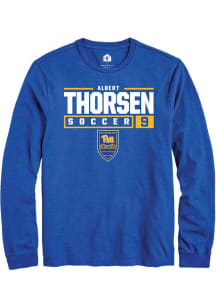 Albert Thorsen  Pitt Panthers Blue Rally NIL Stacked Box Long Sleeve T Shirt