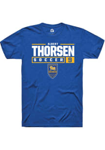 Albert Thorsen  Pitt Panthers Blue Rally NIL Stacked Box Short Sleeve T Shirt