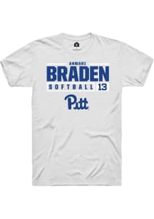 Ahmari Braden  Pitt Panthers White Rally NIL Stacked Box Short Sleeve T Shirt