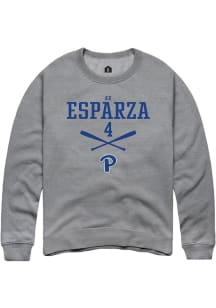 Kk Esparza  Rally Pitt Panthers Mens Graphite NIL Sport Icon Long Sleeve Crew Sweatshirt