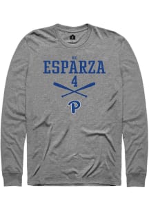 Kk Esparza  Pitt Panthers Graphite Rally NIL Sport Icon Long Sleeve T Shirt