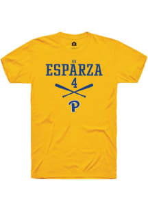 Kk Esparza  Pitt Panthers Gold Rally NIL Sport Icon Short Sleeve T Shirt