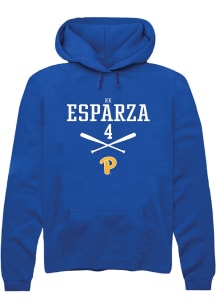 Kk Esparza  Rally Pitt Panthers Mens Blue NIL Sport Icon Long Sleeve Hoodie