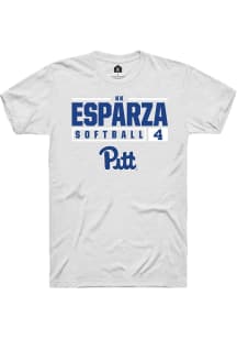Kk Esparza  Pitt Panthers White Rally NIL Stacked Box Short Sleeve T Shirt