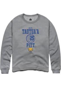 Haiti Tautua’a  Rally Pitt Panthers Mens Graphite NIL Sport Icon Long Sleeve Crew Sweatshirt