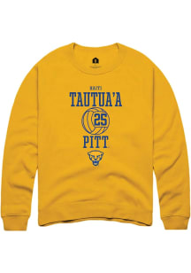 Haiti Tautua’a  Rally Pitt Panthers Mens Gold NIL Sport Icon Long Sleeve Crew Sweatshirt
