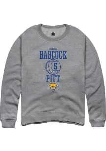 Olivia Babcock  Rally Pitt Panthers Mens Graphite NIL Sport Icon Long Sleeve Crew Sweatshirt