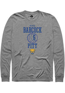 Olivia Babcock  Pitt Panthers Graphite Rally NIL Sport Icon Long Sleeve T Shirt