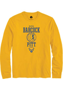 Olivia Babcock  Pitt Panthers Gold Rally NIL Sport Icon Long Sleeve T Shirt