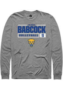Olivia Babcock  Pitt Panthers Graphite Rally NIL Stacked Box Long Sleeve T Shirt