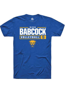 Olivia Babcock  Pitt Panthers Blue Rally NIL Stacked Box Short Sleeve T Shirt