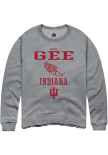 Olivia Gee  Rally Indiana Hoosiers Mens Graphite NIL Sport Icon Long Sleeve Crew Sweatshirt